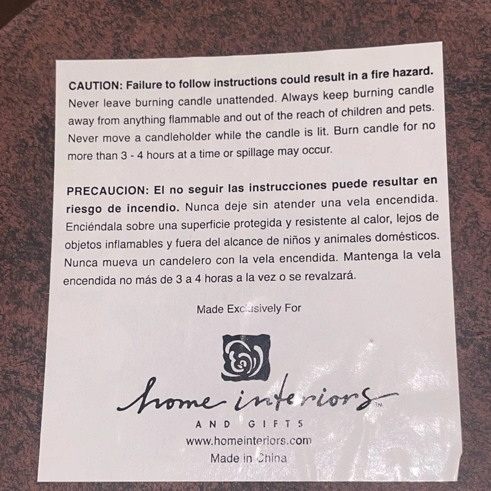 Home Interiors elegant candle
